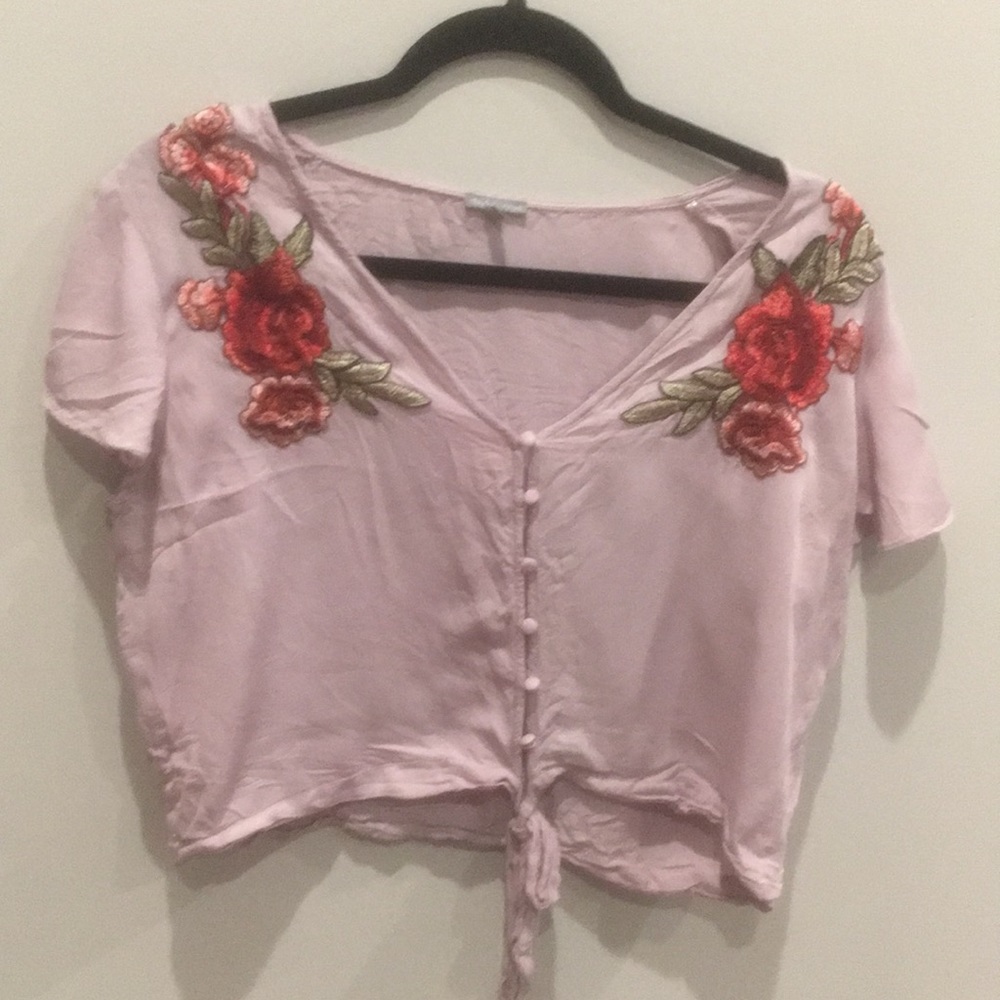 Cropped flower top